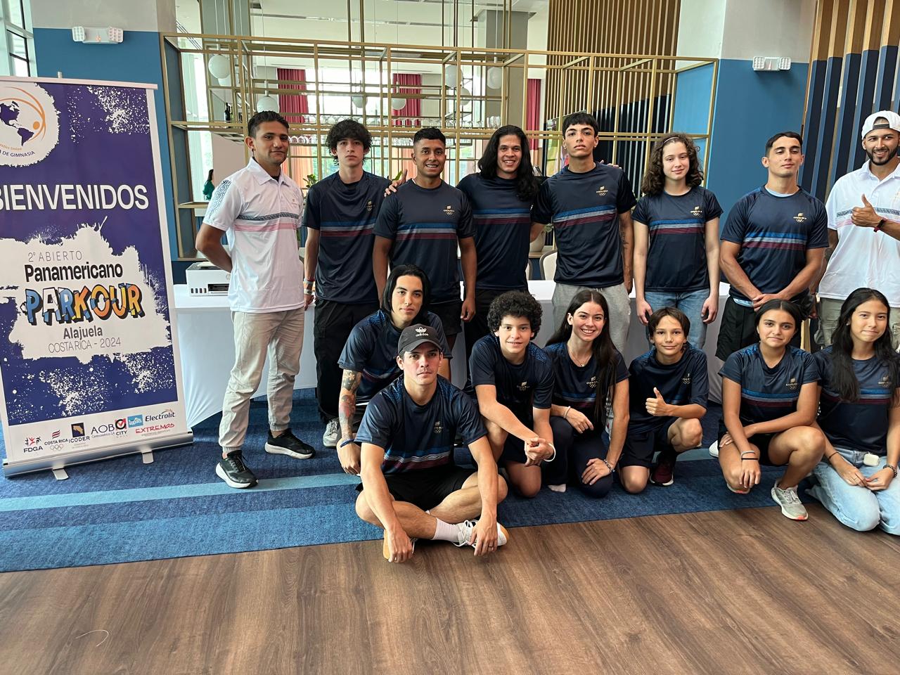 Selección Nacional de Parkour de Costa Rica, en el Segundo Abierto Panamericano de Parkour Alajuela 2024.