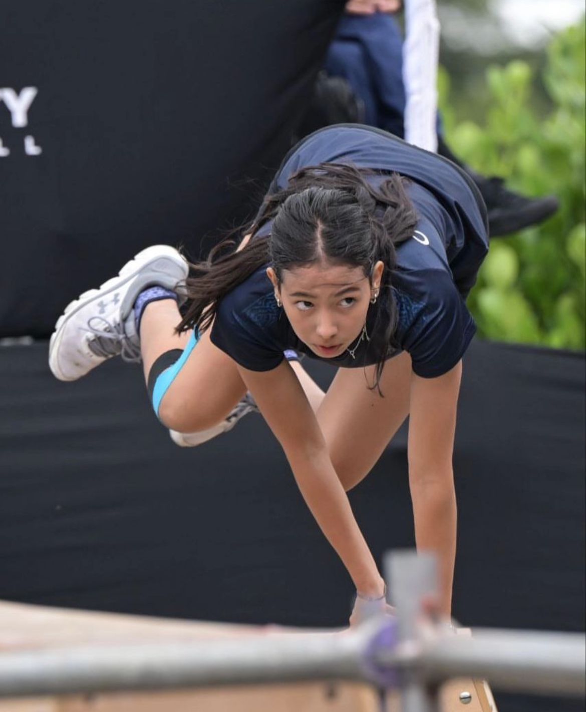 Sabrina Lobo Juárez. Primera atleta en ganar dos medallas de oro en categoría Juniors Femenino, Segundo Abierto Panamericano de Parkour, Alajuela 2024.